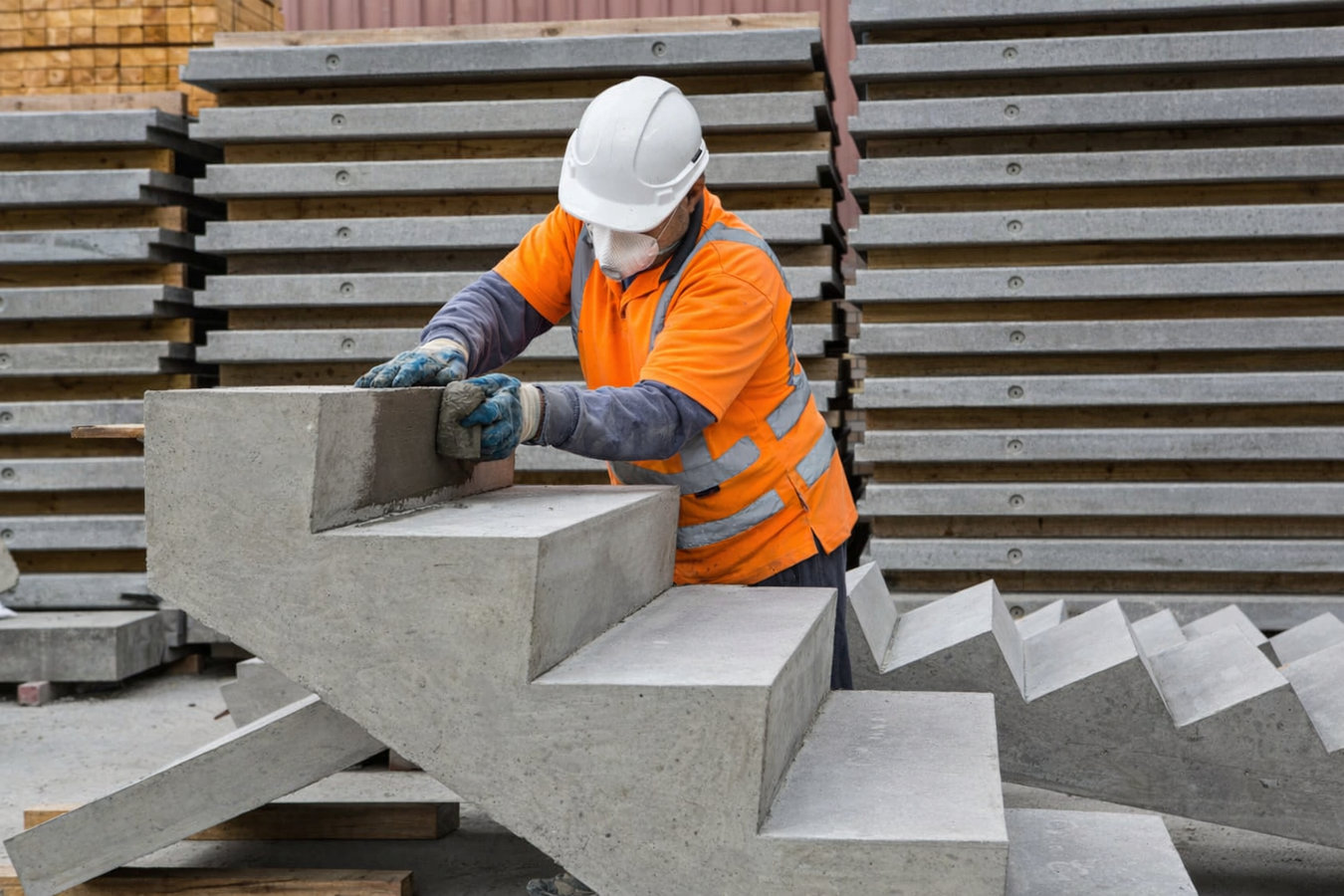 Concrete steps construction